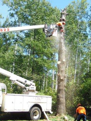 Bucket truck work