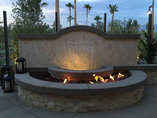 Waterfall / Fire Pit