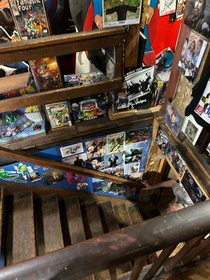 Inside Sweet Jenny's, head up the stairs