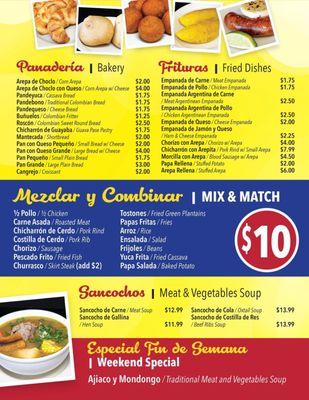 El Peñol Restaurant & Bakery * Menu Page 2 of 5