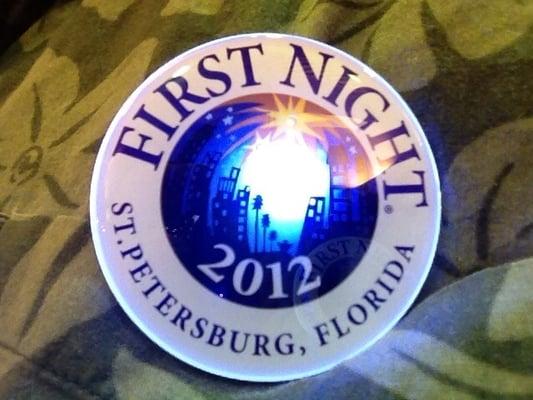 2012 First Night button (December 31, 2011-January 1, 2012)