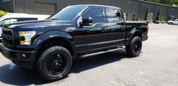 Lifted F150 washed and waxed