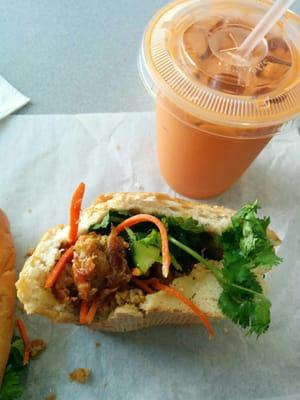 Meatball Sandwich & DELICIOUS Thai Iced Tea. Thank you for being on campus! I'll be here lunch on the daily!