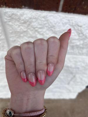 SNS/dip power nails with tip and design