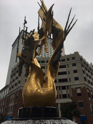 Close up of monument