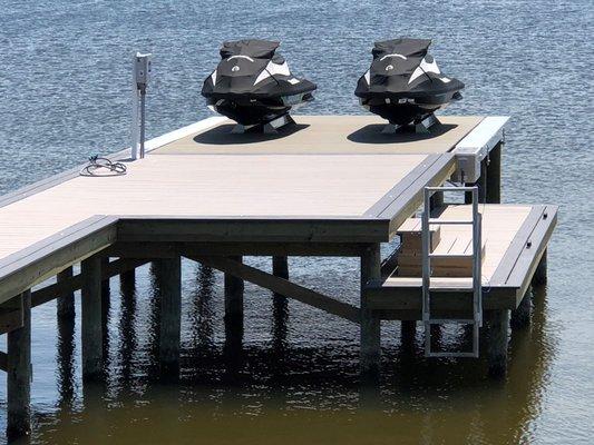 Beamless Personal Watercraft / Jet Ski Lifts and Kayak Launch