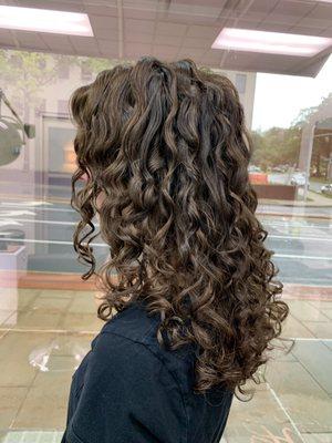 Milk Chocolate :
 COMBO: Root Touch Up, Glaze and Curly Style