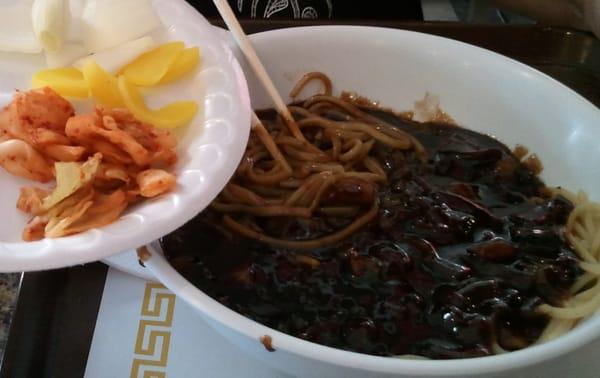 Jjajangmyun w/ picklings