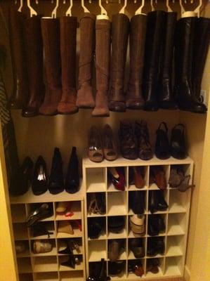 Shoe closet organization