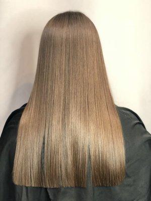 Keratin on virgin hair