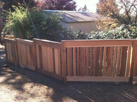 custom cedar fence