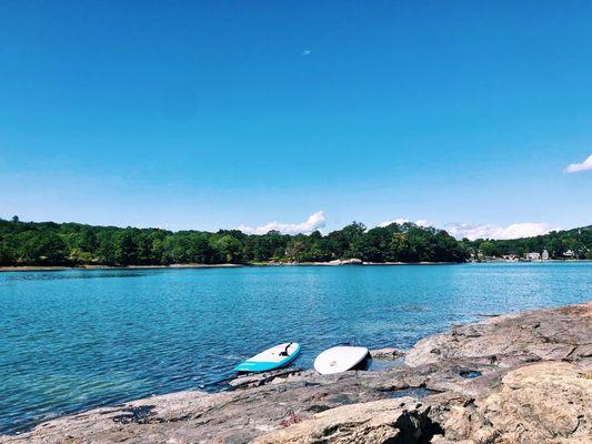 The store recommended this area - we paddled to an island in Blue Hill Harbor