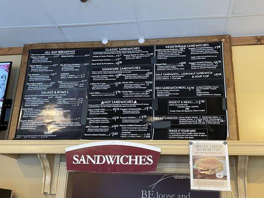 Menu board