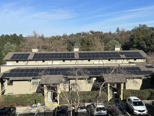 Apartment complex with 200 panels.