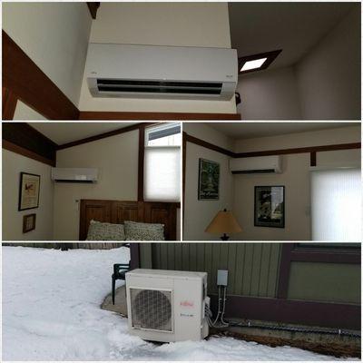 Fujitsu 3 zone ductless mini split system