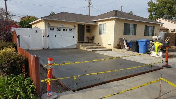 New hardscape project on Calmada Ave. Whittier