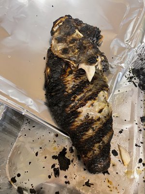 Burnt fish