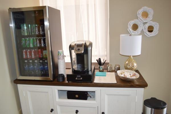 Complimentary Drink Station and Coffee Bar!