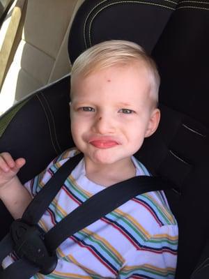 My two year old after his cut. It is exactly what I wanted.