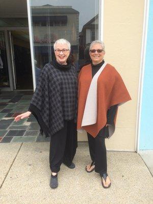 Oska plaid cape with reversible Beyond Threads cape.