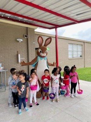 We are so "hoppy" to see the Easter Bunny!