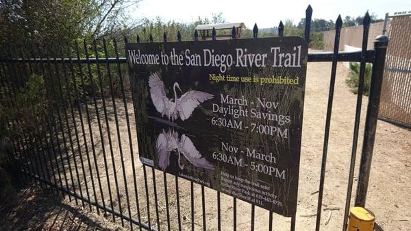 Part of the San Diego River Trail.