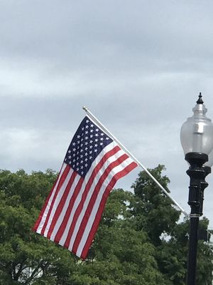 Flags all the way down Broadway