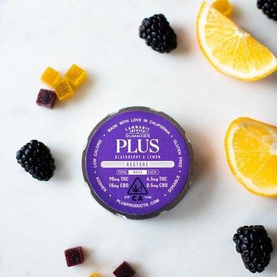 PLUS™ Blackberry Lemon RESTORE Gummies Indica 9:1