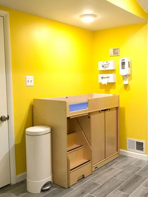 Diaper changing table at Little Lamb Daycare