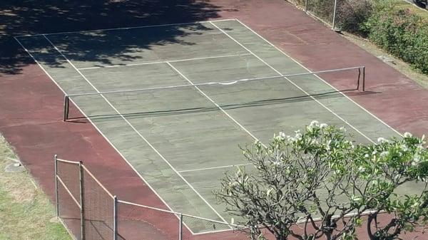 Second tennis court rarely ever used for tennis