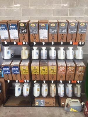 We stock a big variety of oil to accommodate for all new vehicles.