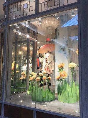 Window display with handmade design sets