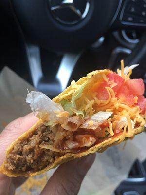 Now THATS a taco!! Stuffed from top to bottom!!