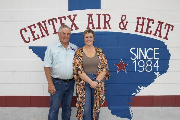 Gene Rampy and his daughter Jessica Workman run Centex Air & Heat together- both have their Air Conditioning Contractor Master's License.