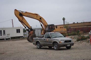 Security of construction equipment and materials in San Bernardino.