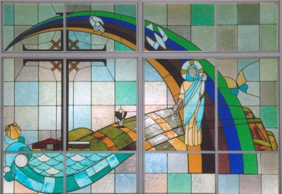 Stained glass from the interior.