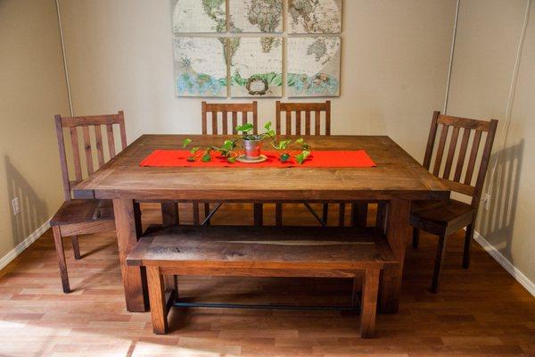 Western Walnut Dining Set