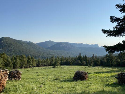 Meadow at crater lake