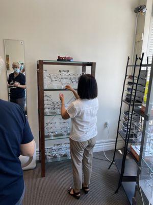 Christine was very helpful  Assisting with a new prescription glasses and frames.