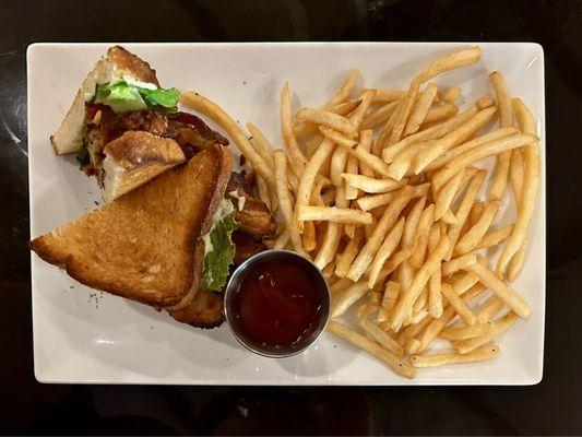 Fried Green BLT Lunch with Truffle Frites Side.