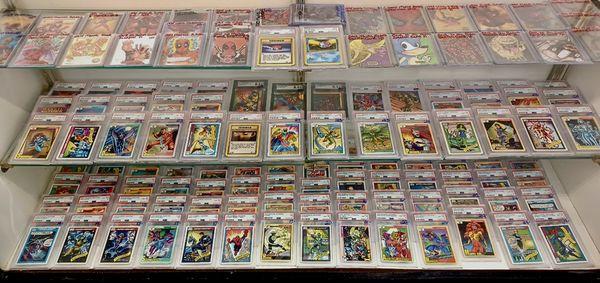 Non-sport graded display currently showcasing Marvel graded cards