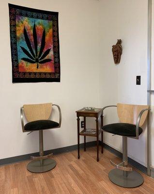 Waiting area of Ohio Cannabis Connection in Cincinnati