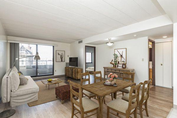 Living Room and Dining Area