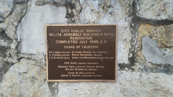 Renovation plaque