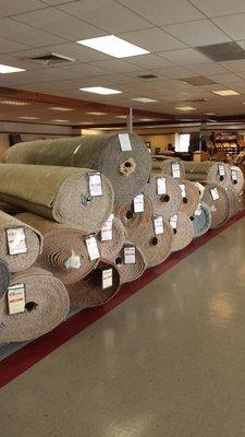 Many styles of stock carpeting at great prices.