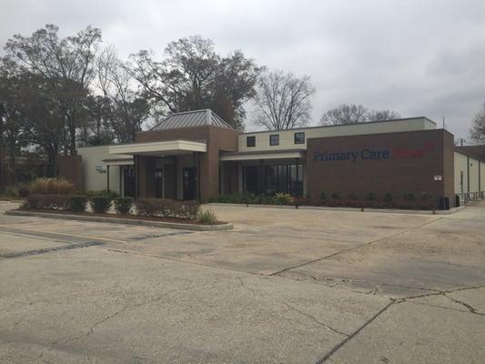 Outside view of the Perkins Road Primary Care Plus in Baton Rouge. May look small, but it's really huge and so new and clean on the inside!