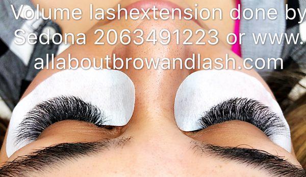 Volume lashextension done by Sedona 2063491223 or www. allaboutbrowandlash.com