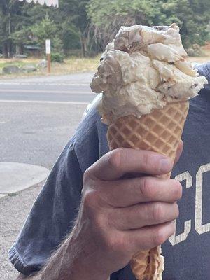 Waffle cone Carmel butter pecan