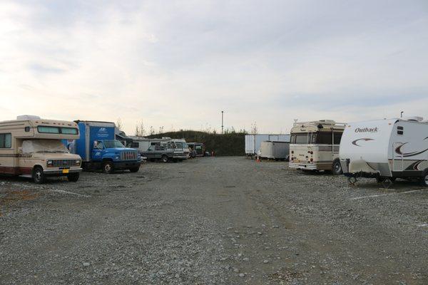 45 Degree angled parking spots make backing in large trailers and boats a breeze.