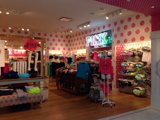 The pink store is so cute!